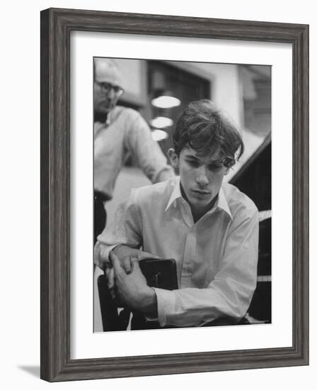 Pianist Glenn Gould Listening Intensely to Performance of Bach's Goldberg Variations Played Back-Gordon Parks-Framed Premium Photographic Print