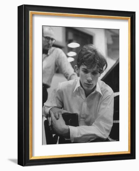 Pianist Glenn Gould Listening Intensely to Performance of Bach's Goldberg Variations Played Back-Gordon Parks-Framed Premium Photographic Print