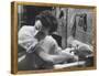 Pianist Glenn Gould Soaking His Hands in Sink to Limber Up His Fingers Before in Studio-Gordon Parks-Framed Premier Image Canvas