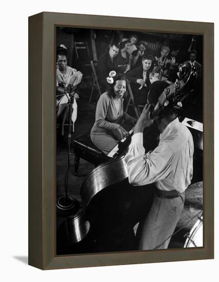 Pianist Mary Lou Williams Playing a Boogie Woogie Selection-Gjon Mili-Framed Premier Image Canvas
