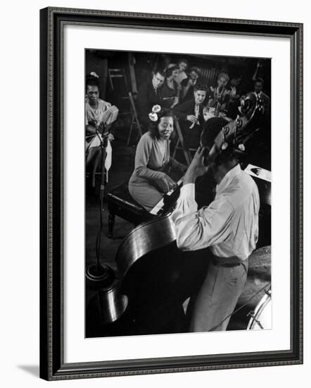 Pianist Mary Lou Williams Playing a Boogie Woogie Selection-Gjon Mili-Framed Premium Photographic Print