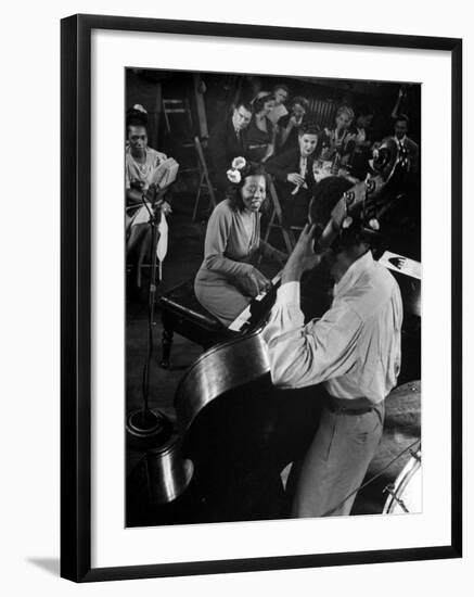 Pianist Mary Lou Williams Playing a Boogie Woogie Selection-Gjon Mili-Framed Premium Photographic Print