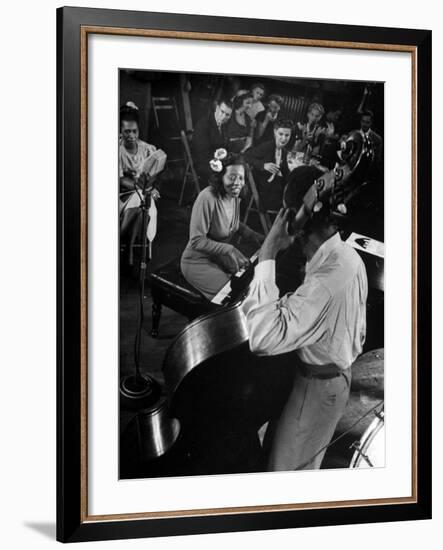 Pianist Mary Lou Williams Playing a Boogie Woogie Selection-Gjon Mili-Framed Premium Photographic Print