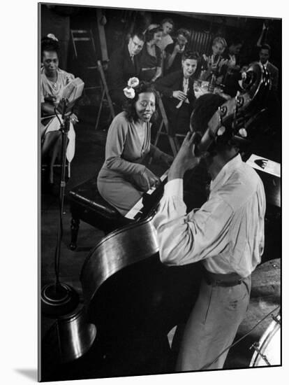 Pianist Mary Lou Williams Playing a Boogie Woogie Selection-Gjon Mili-Mounted Premium Photographic Print