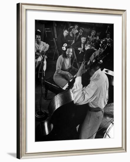 Pianist Mary Lou Williams Playing a Boogie Woogie Selection-Gjon Mili-Framed Premium Photographic Print