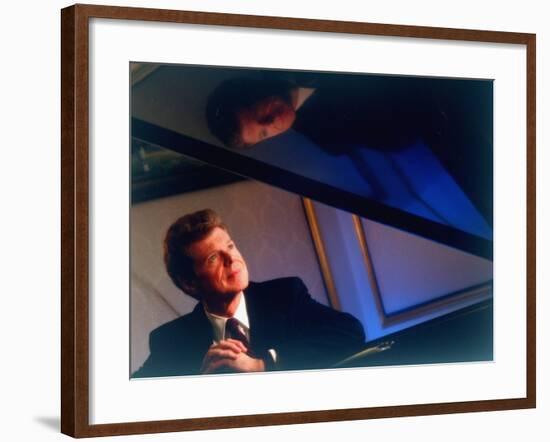 Pianist Van Cliburn Sitting at Steinway Piano at Plaza Hotel-Ted Thai-Framed Premium Photographic Print