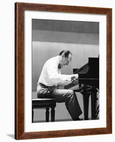 Pianist Vladimir Horowitz Rehearsing Before a Concert-Alfred Eisenstaedt-Framed Premium Photographic Print