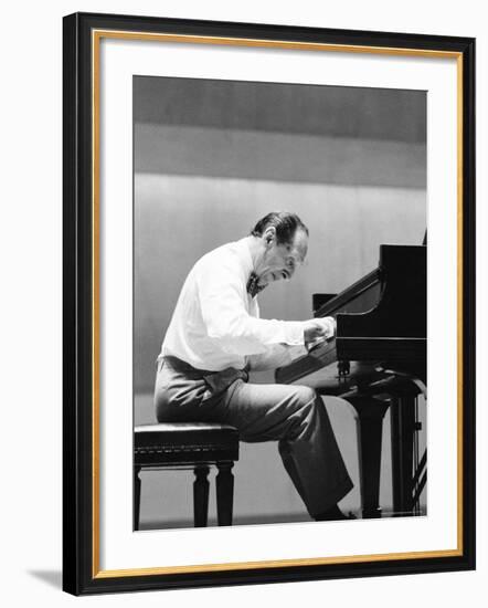 Pianist Vladimir Horowitz Rehearsing Before a Concert-Alfred Eisenstaedt-Framed Premium Photographic Print