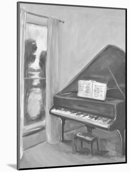 PIANO #2 BW-ALLAYN STEVENS-Mounted Art Print