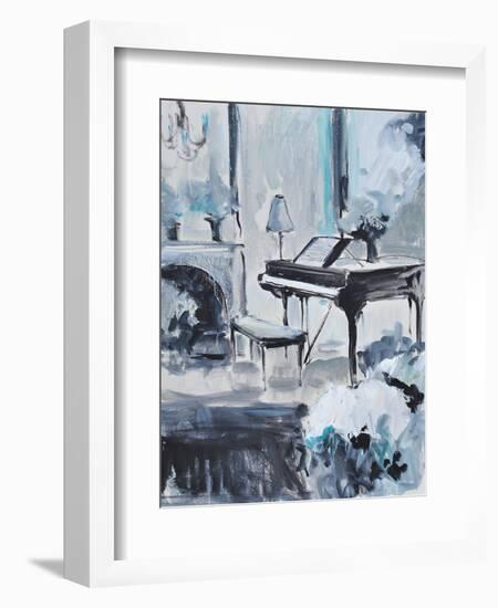 PIANO IN BLUE #3-ALLAYN STEVENS-Framed Art Print