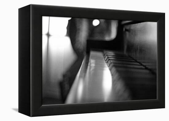 Piano Keys b/w-null-Framed Stretched Canvas