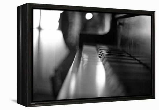 Piano Keys b/w-null-Framed Stretched Canvas