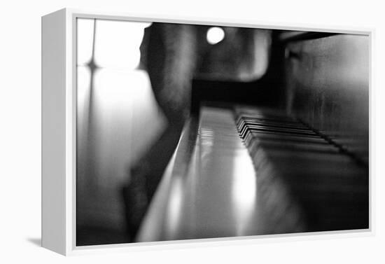 Piano Keys b/w-null-Framed Stretched Canvas