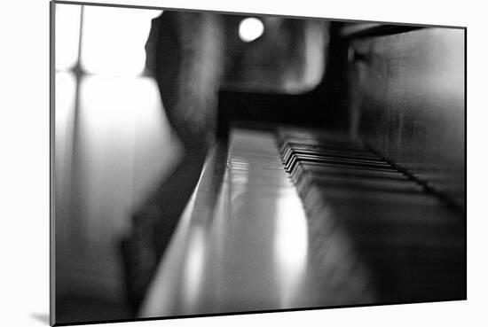 Piano Keys b/w-null-Mounted Photo