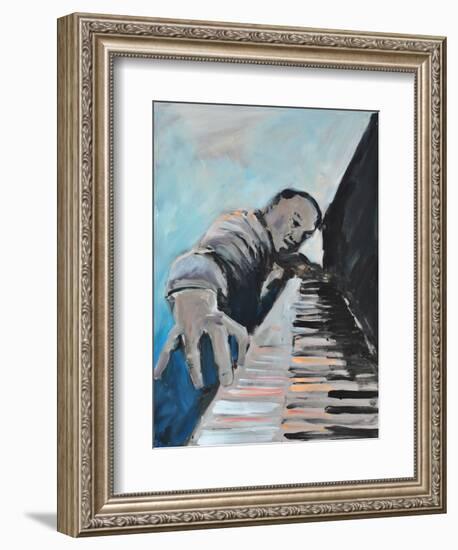 PIANO MAN-ALLAYN STEVENS-Framed Art Print