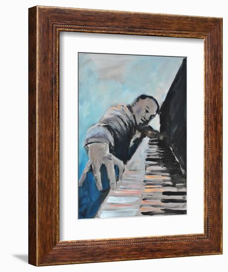 PIANO MAN-ALLAYN STEVENS-Framed Art Print