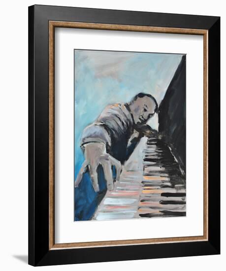 PIANO MAN-ALLAYN STEVENS-Framed Art Print