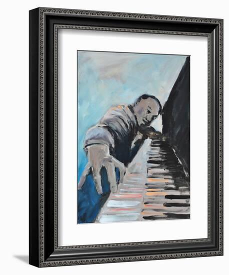 PIANO MAN-ALLAYN STEVENS-Framed Art Print