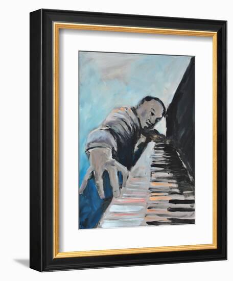 PIANO MAN-ALLAYN STEVENS-Framed Art Print