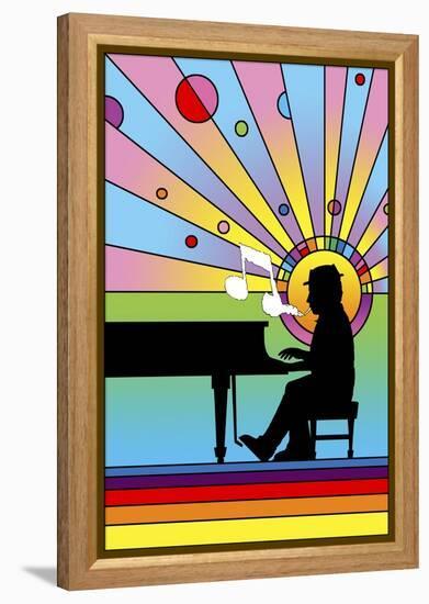 Piano Player 1-Howie Green-Framed Premier Image Canvas