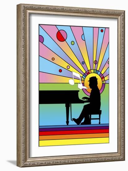 Piano Player 1-Howie Green-Framed Giclee Print