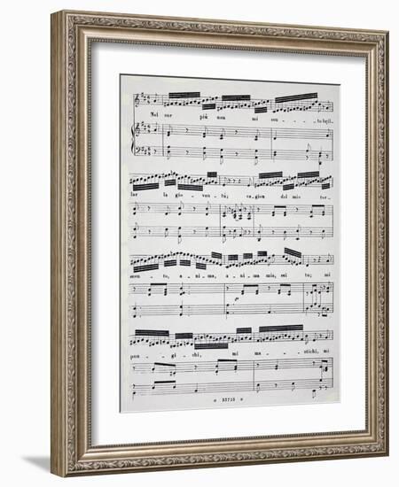 Piano Sheet Music for Beautiful Miller-Woman, Variation by Angelica Catalani-null-Framed Giclee Print