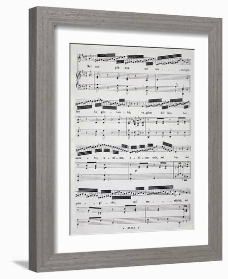 Piano Sheet Music for Beautiful Miller-Woman, Variation by Angelica Catalani-null-Framed Giclee Print