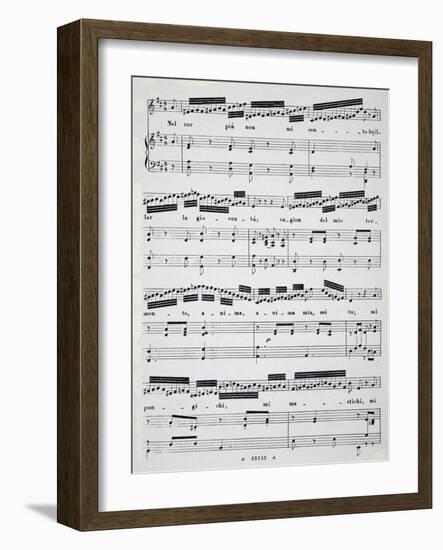 Piano Sheet Music for Beautiful Miller-Woman, Variation by Angelica Catalani-null-Framed Giclee Print