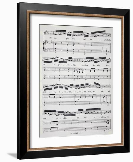 Piano Sheet Music for Beautiful Miller-Woman, Variation by Angelica Catalani-null-Framed Giclee Print