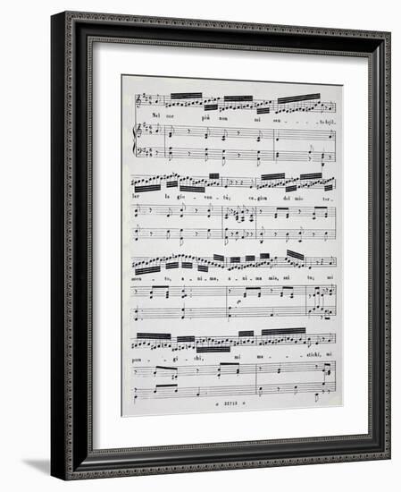 Piano Sheet Music for Beautiful Miller-Woman, Variation by Angelica Catalani-null-Framed Giclee Print