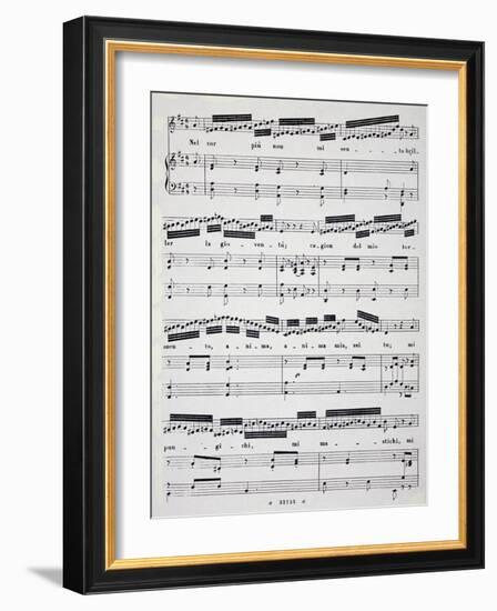 Piano Sheet Music for Beautiful Miller-Woman, Variation by Angelica Catalani-null-Framed Giclee Print