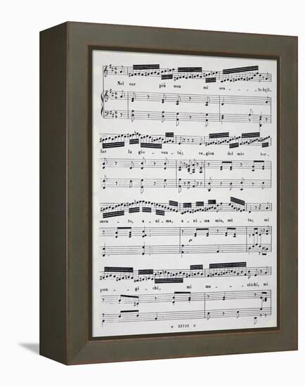 Piano Sheet Music for Beautiful Miller-Woman, Variation by Angelica Catalani-null-Framed Premier Image Canvas