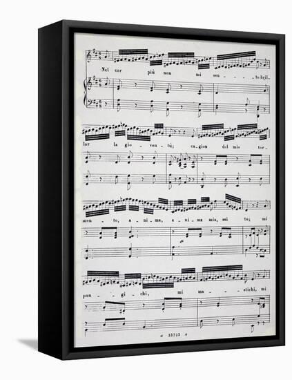 Piano Sheet Music for Beautiful Miller-Woman, Variation by Angelica Catalani-null-Framed Premier Image Canvas