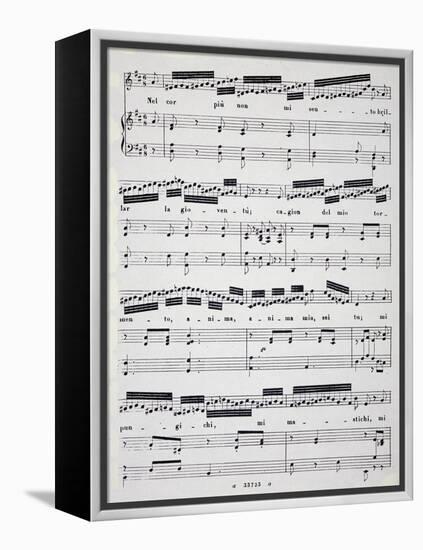 Piano Sheet Music for Beautiful Miller-Woman, Variation by Angelica Catalani-null-Framed Premier Image Canvas