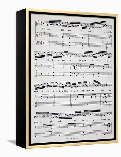 Piano Sheet Music for Beautiful Miller-Woman, Variation by Angelica Catalani-null-Framed Premier Image Canvas