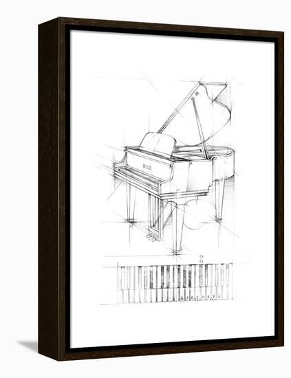 Piano Sketch-Ethan Harper-Framed Stretched Canvas