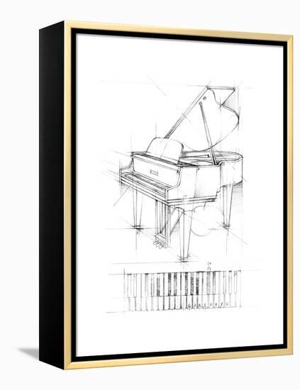 Piano Sketch-Ethan Harper-Framed Stretched Canvas