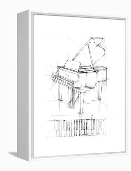 Piano Sketch-Ethan Harper-Framed Stretched Canvas