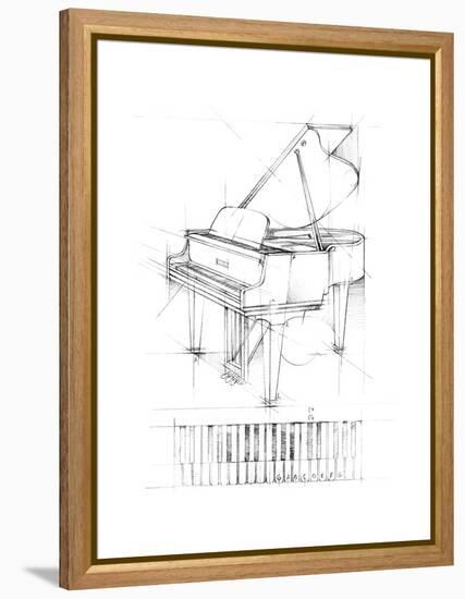 Piano Sketch-Ethan Harper-Framed Stretched Canvas