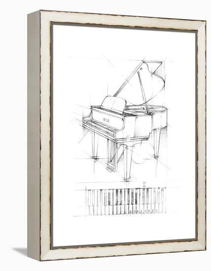 Piano Sketch-Ethan Harper-Framed Stretched Canvas