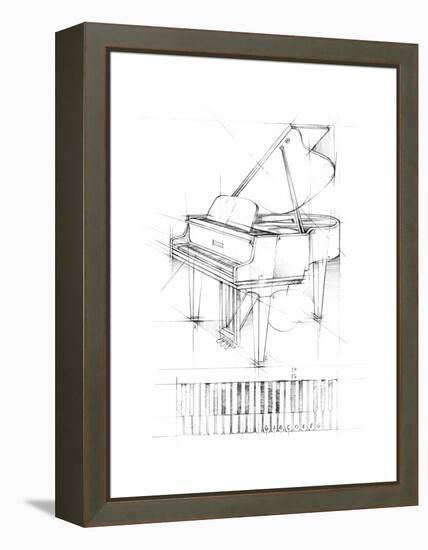 Piano Sketch-Ethan Harper-Framed Stretched Canvas