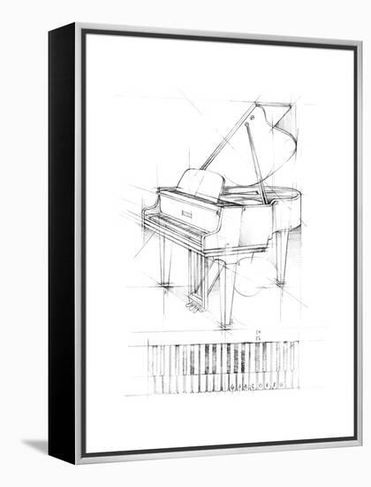 Piano Sketch-Ethan Harper-Framed Stretched Canvas