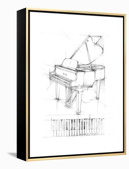 Piano Sketch-Ethan Harper-Framed Stretched Canvas