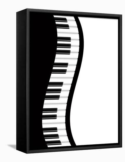 Pianoborderwavyv-jpldesigns-Framed Stretched Canvas