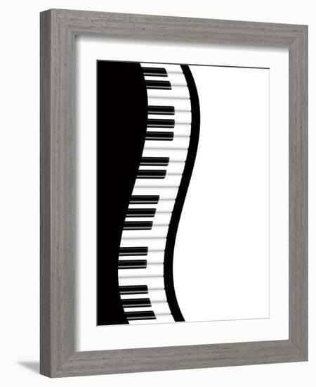 Pianoborderwavyv-jpldesigns-Framed Art Print