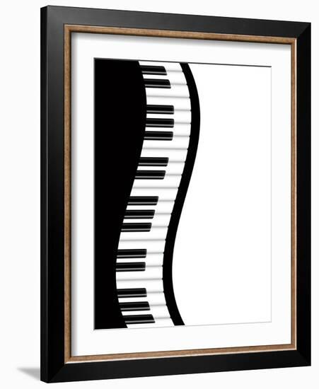 Pianoborderwavyv-jpldesigns-Framed Art Print