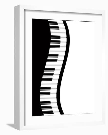 Pianoborderwavyv-jpldesigns-Framed Art Print
