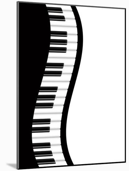 Pianoborderwavyv-jpldesigns-Mounted Art Print