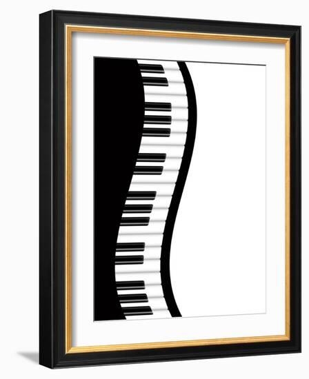 Pianoborderwavyv-jpldesigns-Framed Art Print