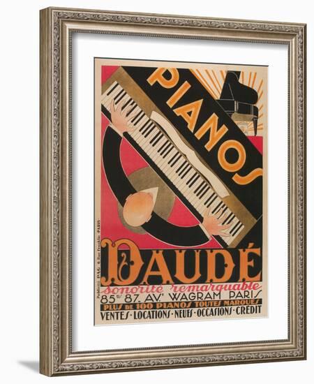 Pianos Daude Poster-null-Framed Premium Giclee Print